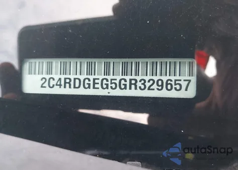 2016 Dodge Grand Caravan R/T from USA, damaged, VIN 2C4RDGEG5GR329657